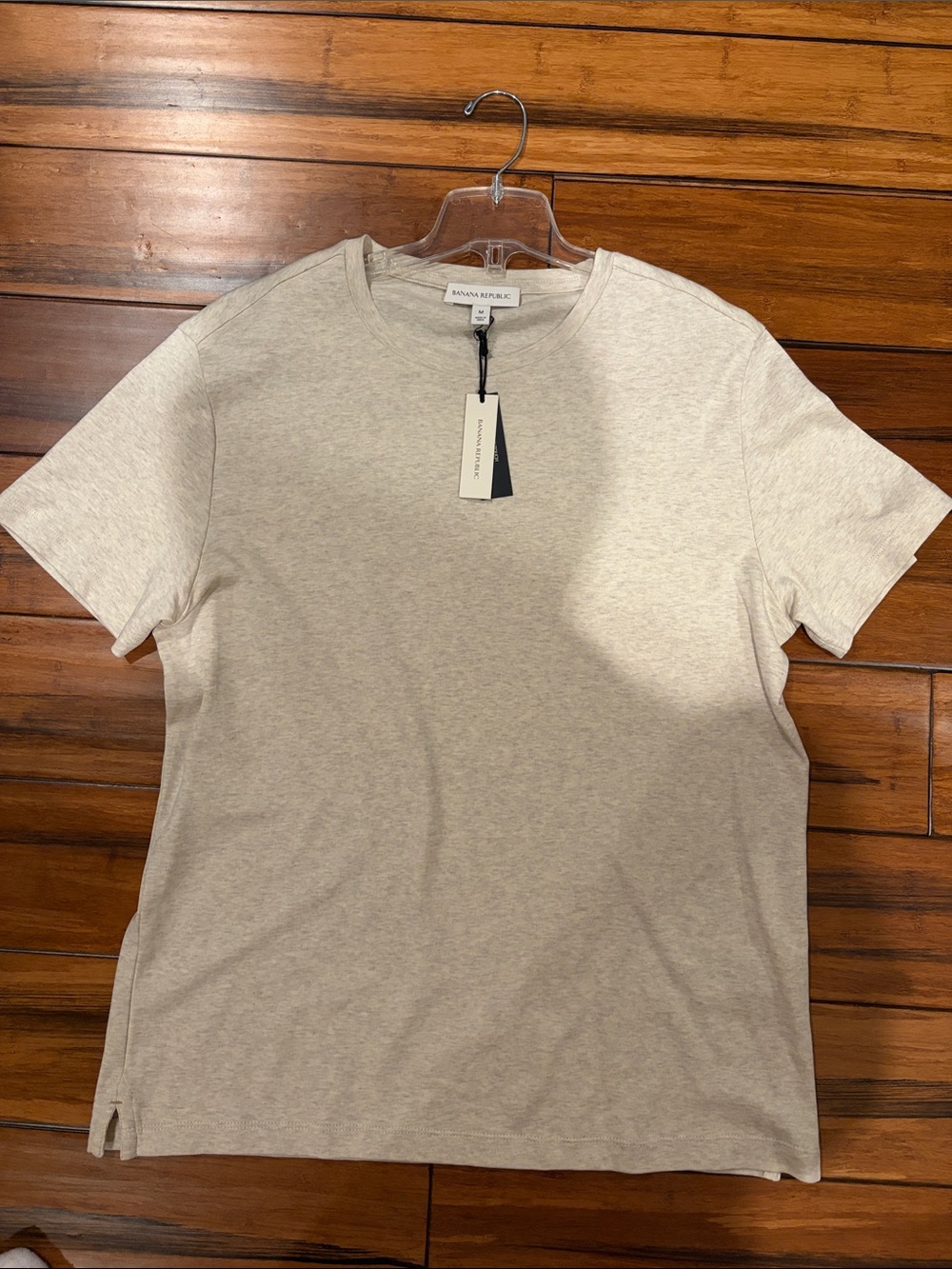 Banana Republic Men's Short-Sleeve Crew Tee in Heather Oat